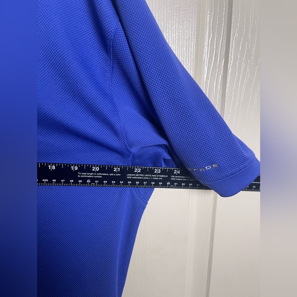 Columbia PFG Blue Knit Vented Fishing Polo Shirt Omni Shade - Picture 10 of 13